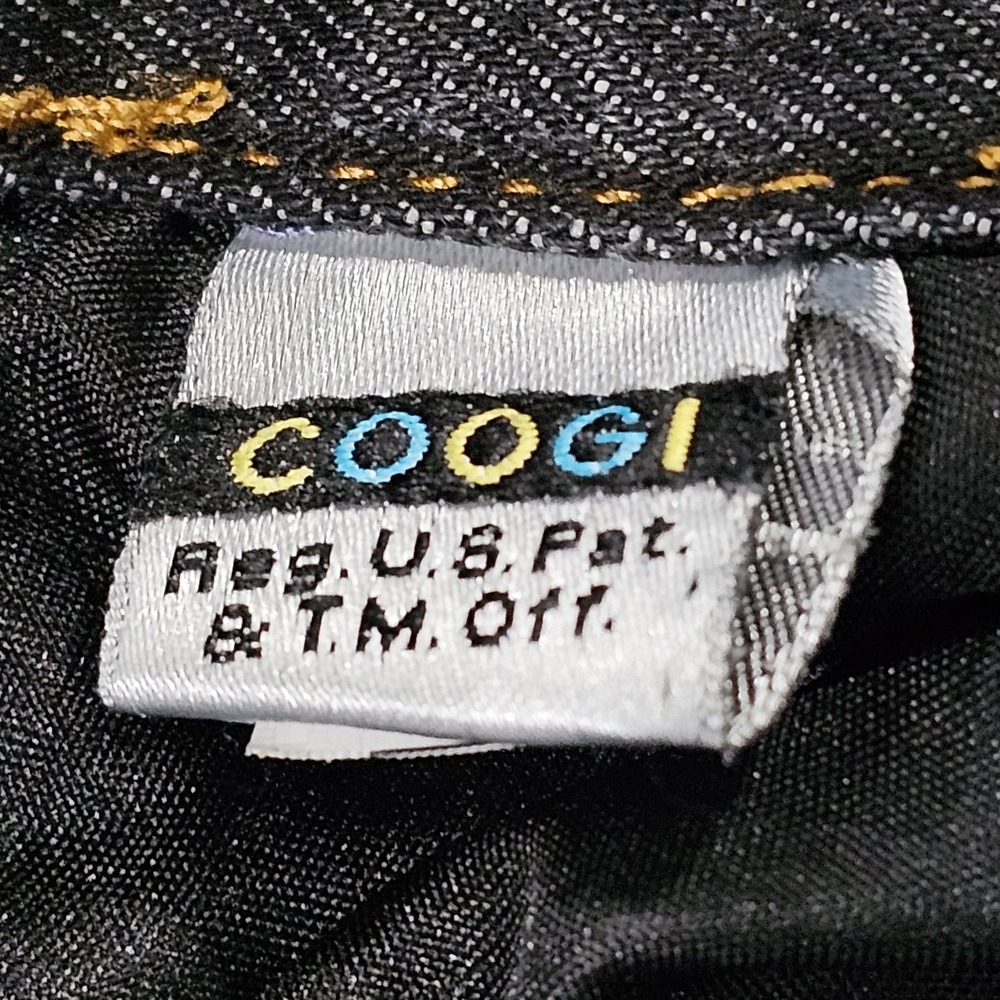 COOGI Mens Dark Wash Blue Jeans Size 44 Straight Leg Embroidered Logo Denim Y2K - Picture 6 of 12